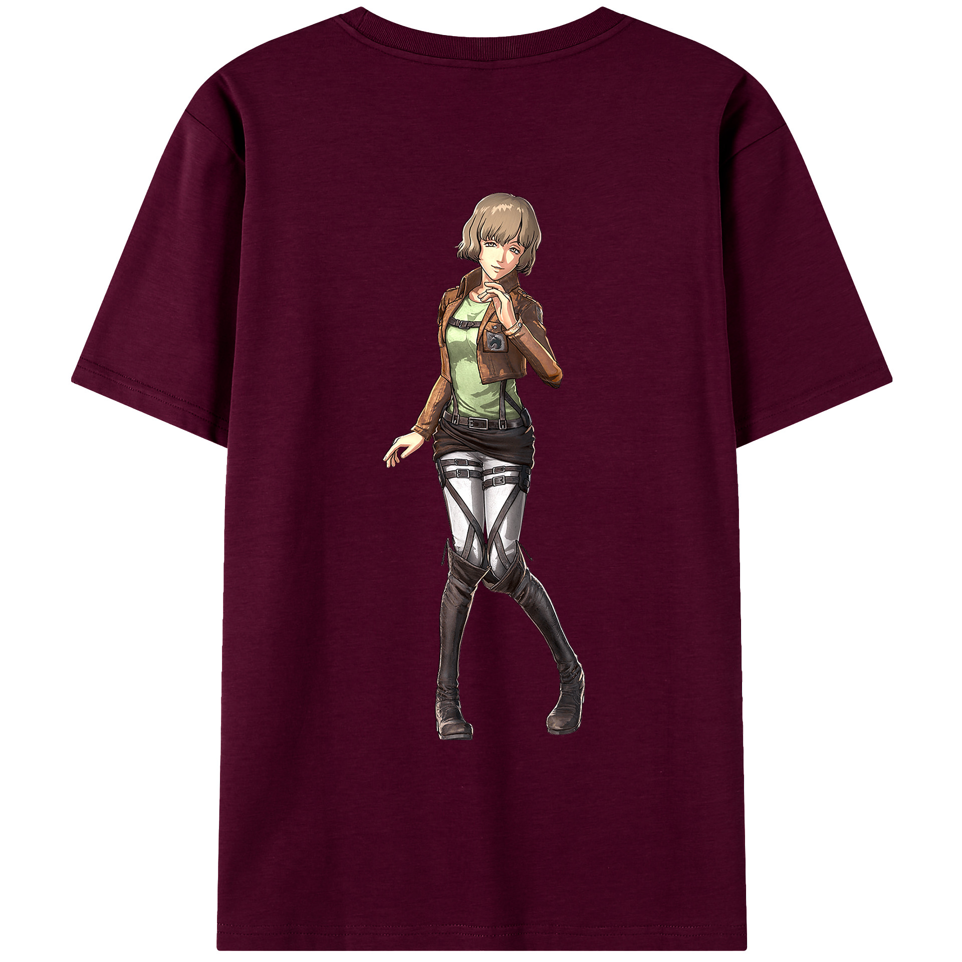 （画像用） 進撃の巨人 ヒツチ Attack on Titan Hitch レディース半袖Tシャツ(バックプリント)